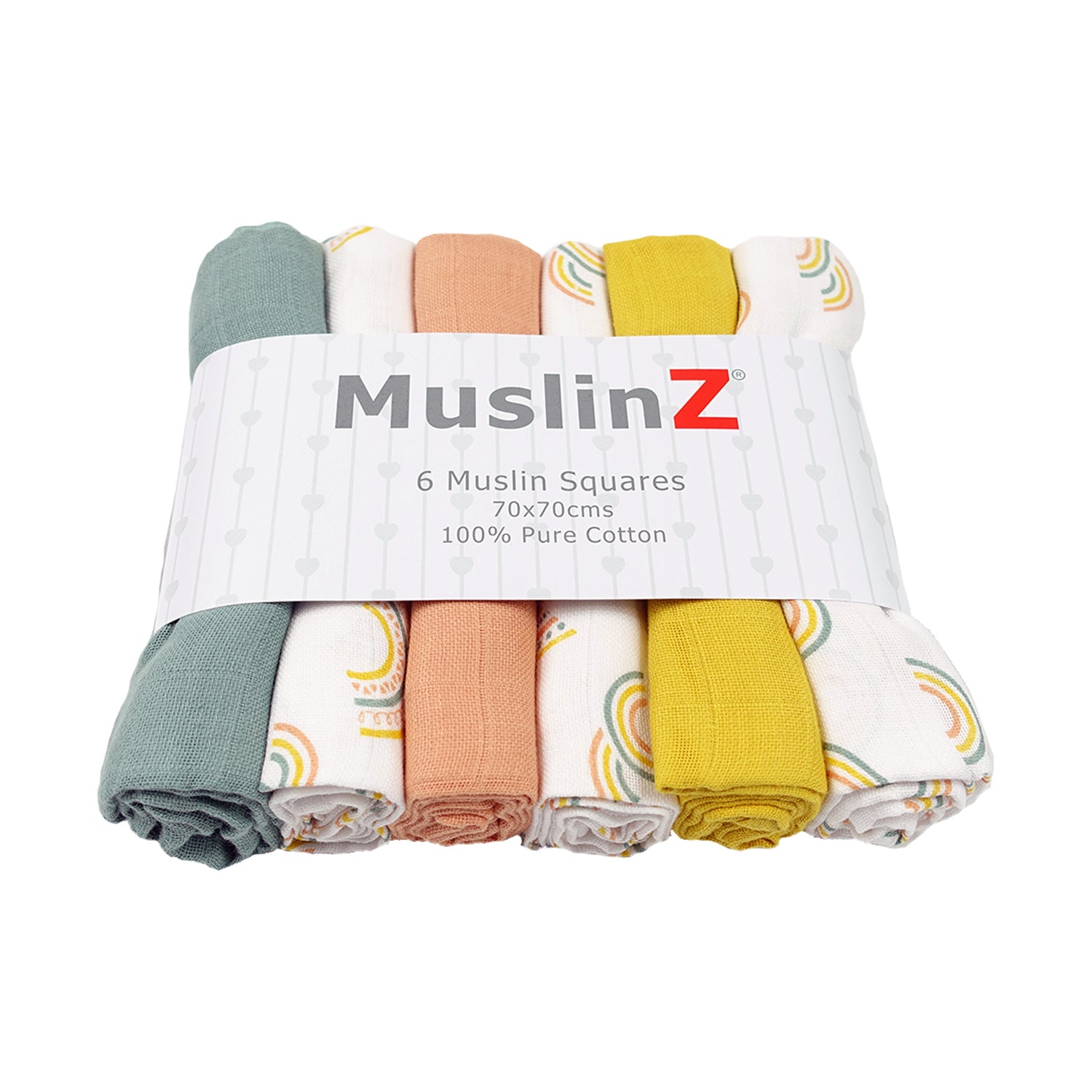 Rainbow store muslin squares